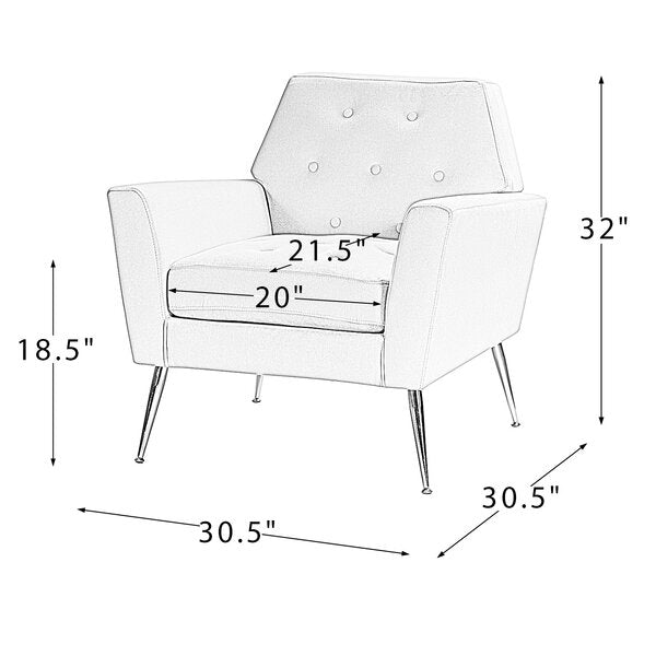 Armchair : MIA 30.5'' Wide Tufted Armchair