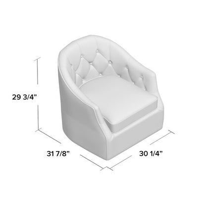 Armchair : SINU 30.3'' Wide Tufted Velvet Swivel Armchair