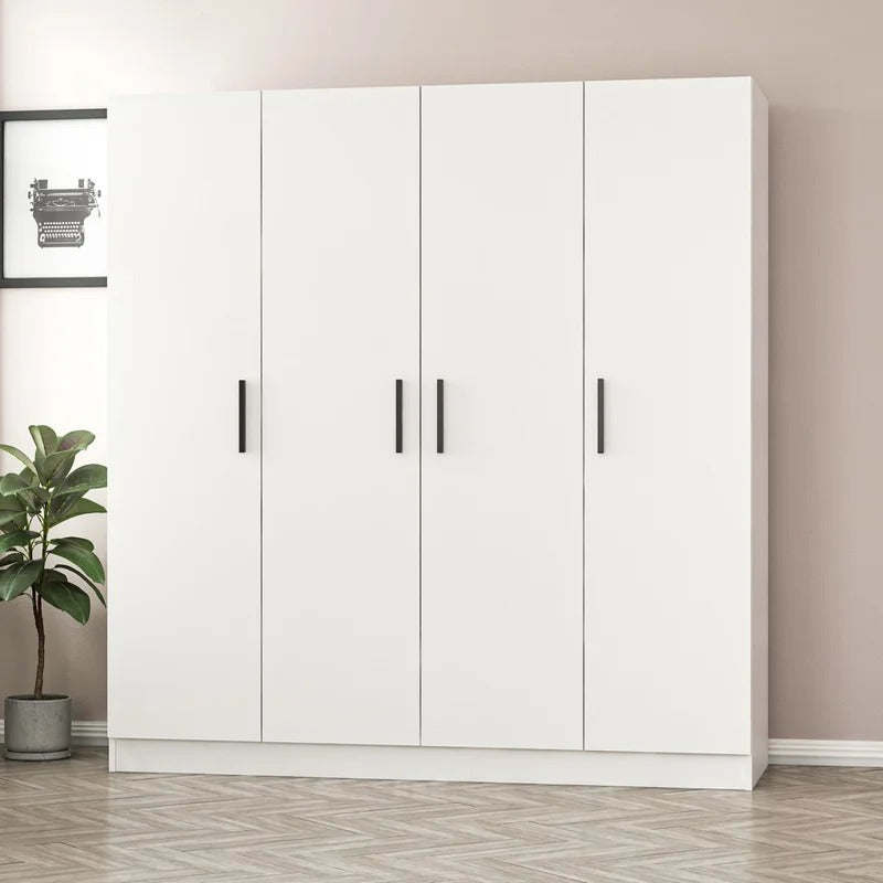 4 Door Wardrobe: Attractive 4 Door Manufactured Wood Wardrobe