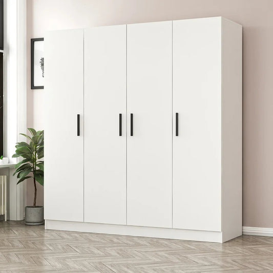 4 Door Wardrobe: Attractive 4 Door Manufactured Wood Wardrobe
