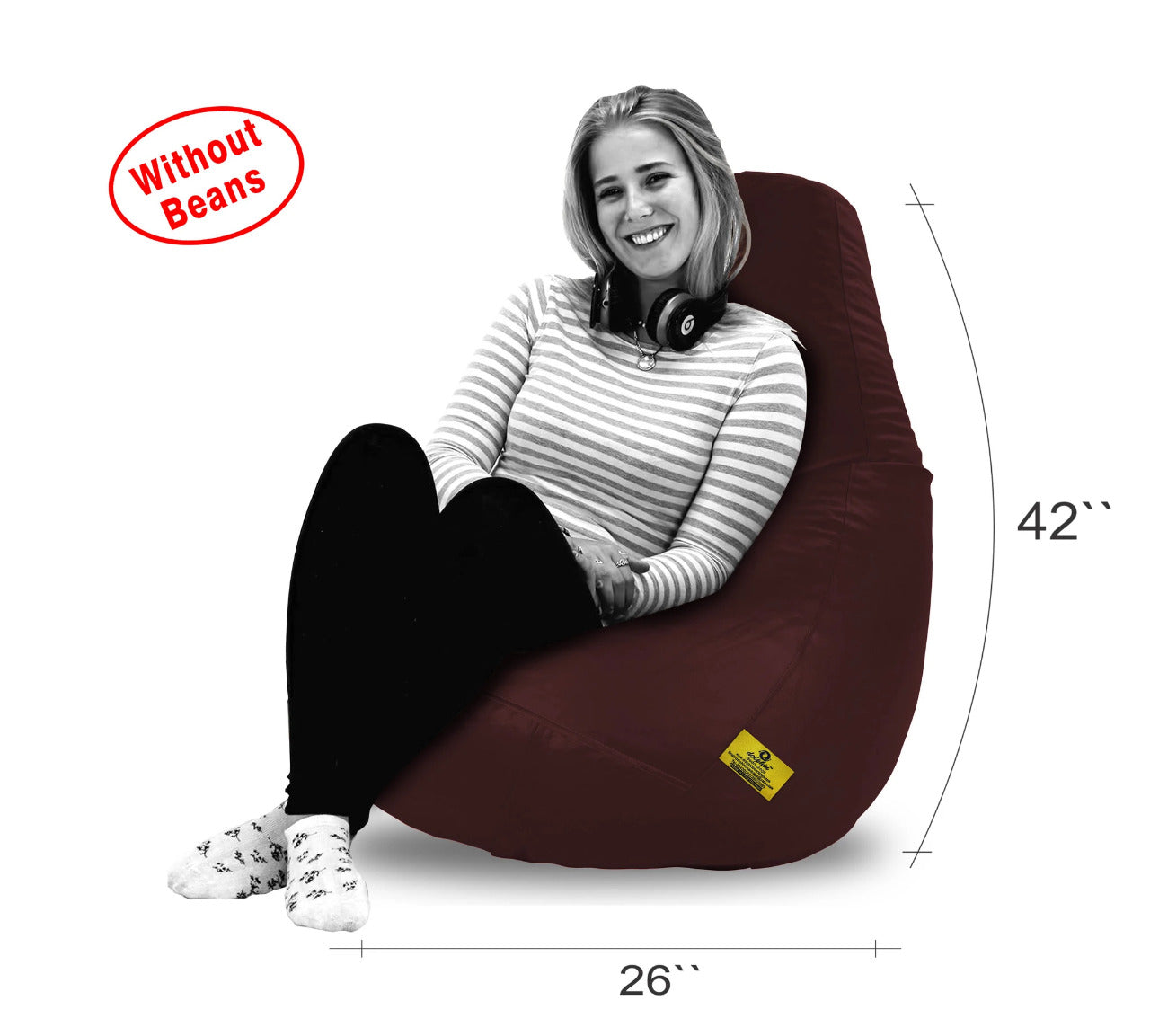 BEAN BAG : BROWN (Without Beans)