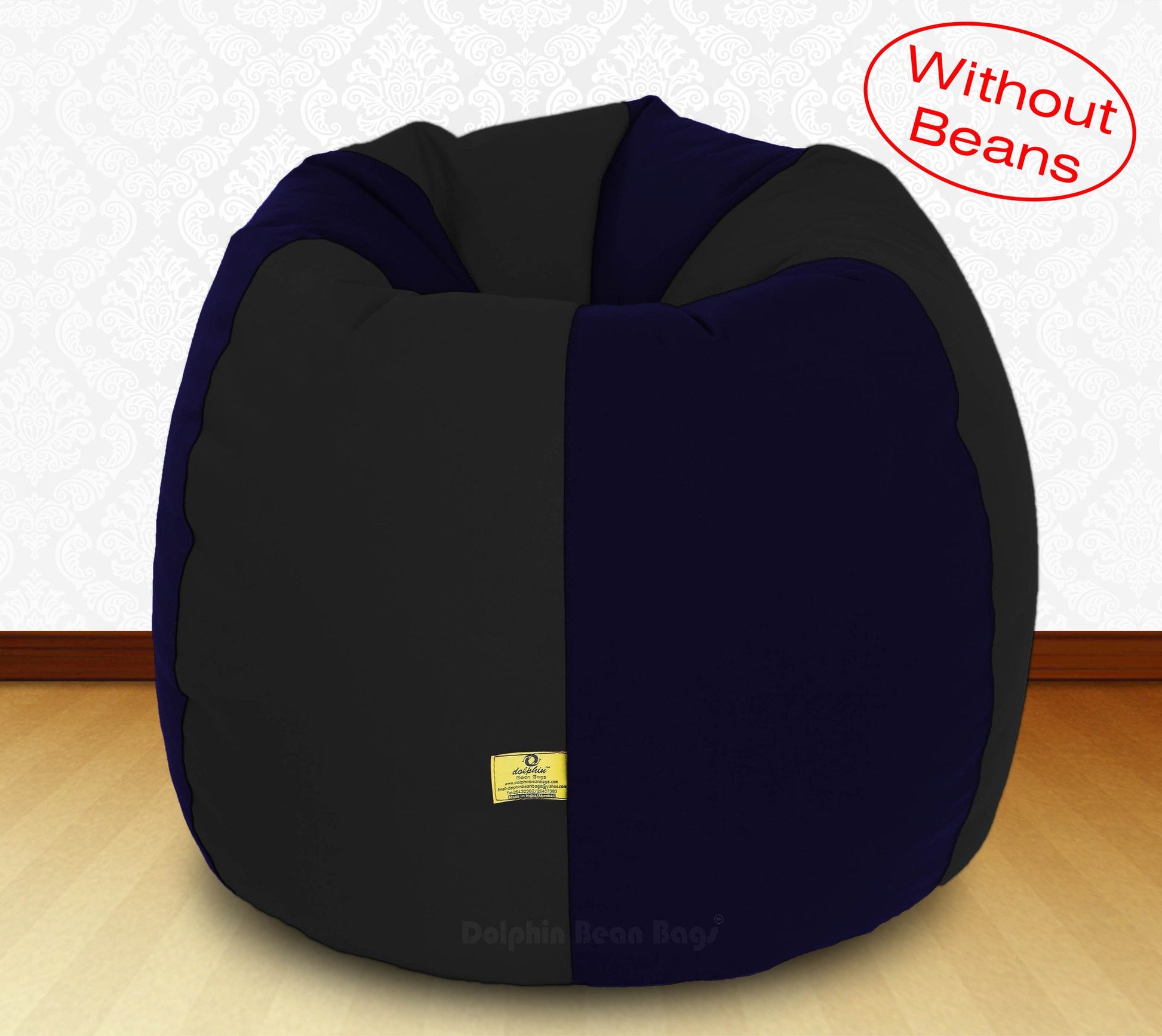 BEAN BAG XXXL BLACK N.BLUE-FABRIC-COVERS WITHOUT BEANS 