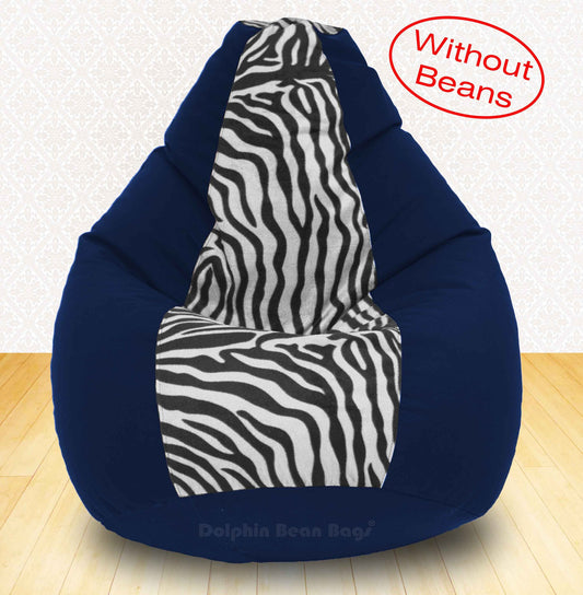 BEAN BAG XXXL N.BLUE ZEBRA(BLK-WHITE)-FABRIC-COVERS WITHOUT BEANS