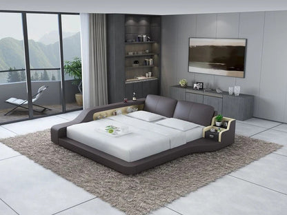 BED : LILY Leatherette Bed With Storage
