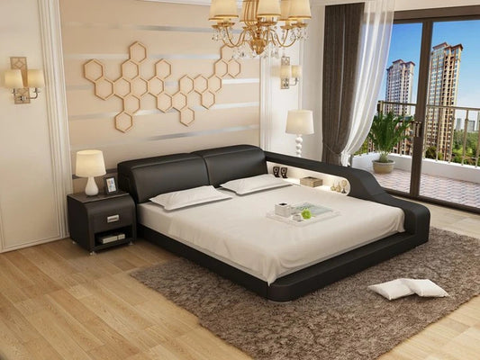 BED: NICK Leatherette Bed With Storage