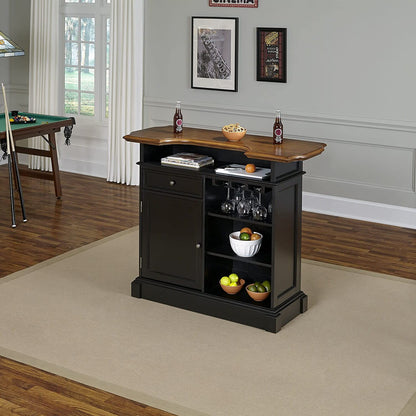 Bar Cabinet: Americana Black Bar Cabinet 
