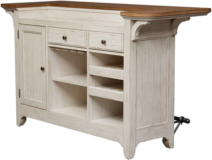 Bar Cabinet: Antique White Bar Unit