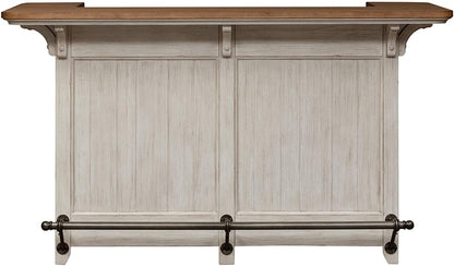 Bar Cabinet: Antique White Bar Unit