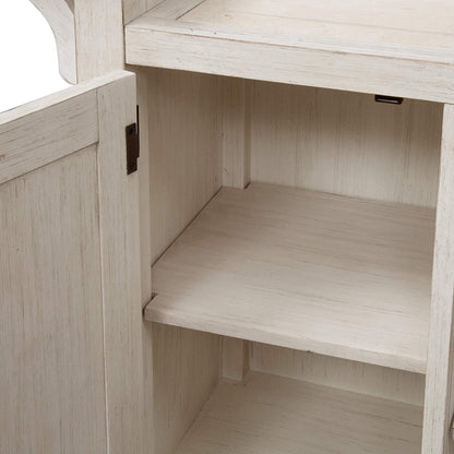 Bar Cabinet: Antique White Bar Unit
