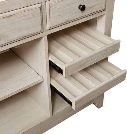Bar Cabinet: Antique White Bar Unit