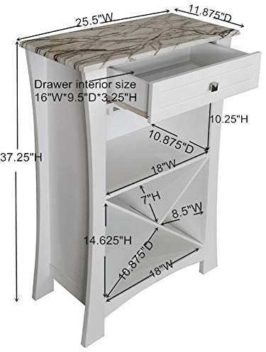Bar Cabinet: Bar Cabinet Wine Storage With Glass Holders & Drawer