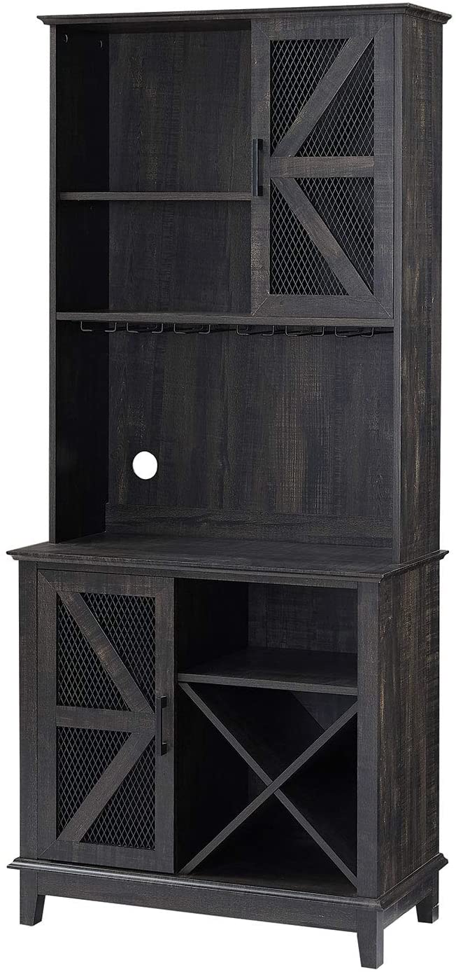 Bar Cabinet: Bar Cabinet and Coffee Station (Charcoal)
