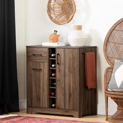 Bar Cabinet: Bar Cabinet with Bottle and Glass Storage