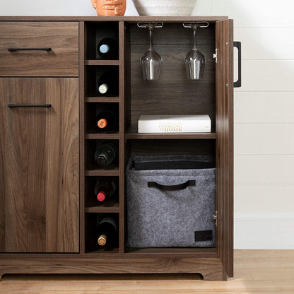 Bar Cabinet: Bar Cabinet with Bottle and Glass Storage