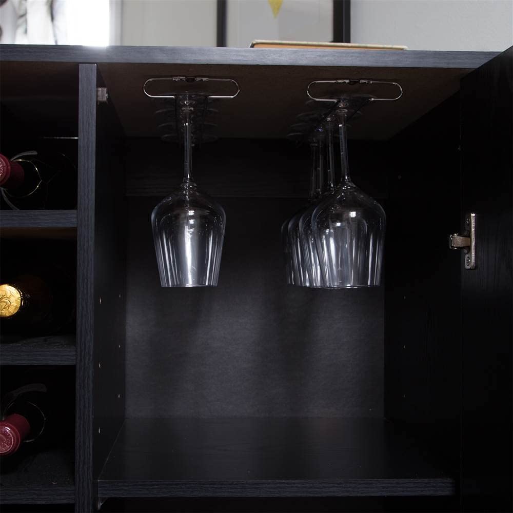 Bar Cabinet: Bar Cabinet with Bottle and Glass Storage
