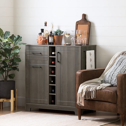 Bar Cabinet: Bar Cabinet with Bottle and Glass Storage