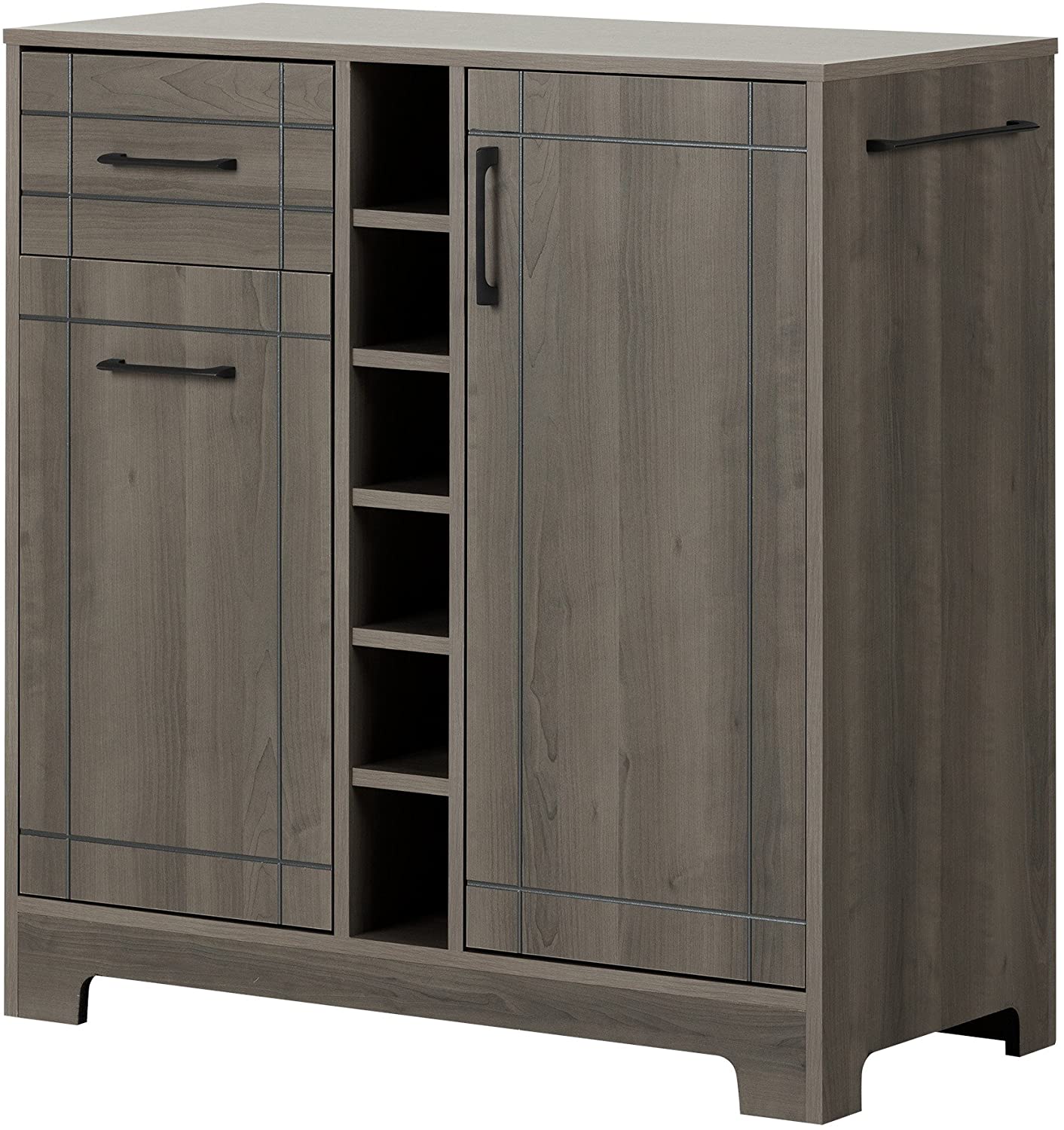 Bar Cabinet: Bar Cabinet with Bottle and Glass Storage