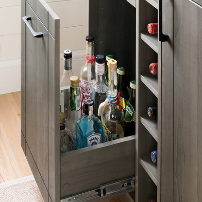 Bar Cabinet: Bar Cabinet with Bottle and Glass Storage