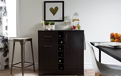 Bar Cabinet: Bar Cabinet with Bottle and Glass Storage