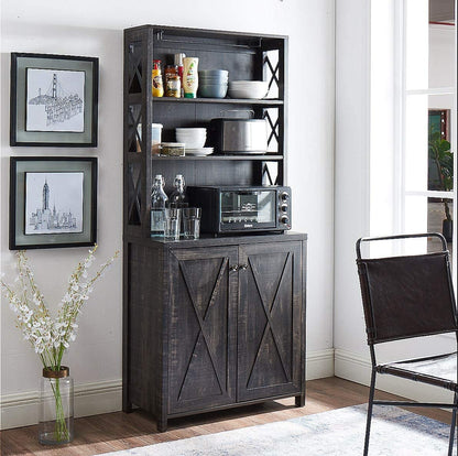 Bar Cabinet: Bar Cabinet with Microwave Stand 