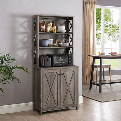 Bar Cabinet: Bar Cabinet with Microwave Stand 