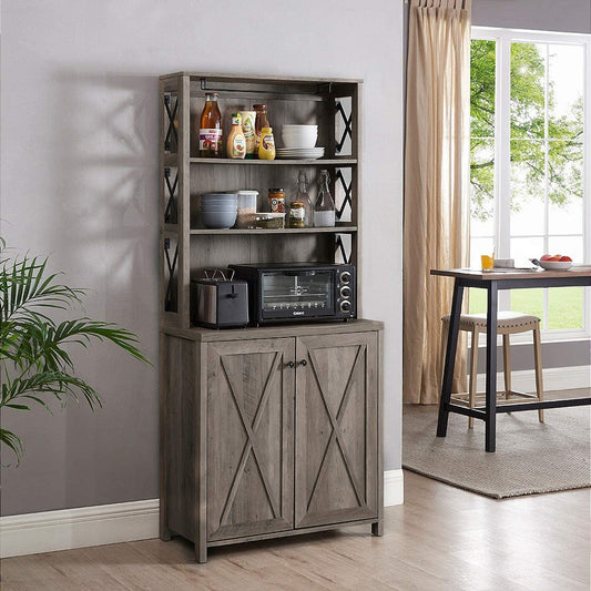Bar Cabinet: Bar Cabinet with Microwave Stand 