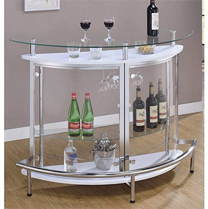 Bar Cabinet: Contemporary Glass Home Bar 