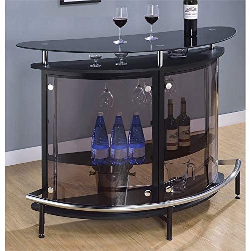 Bar Cabinet: Contemporary Glass Home Bar 