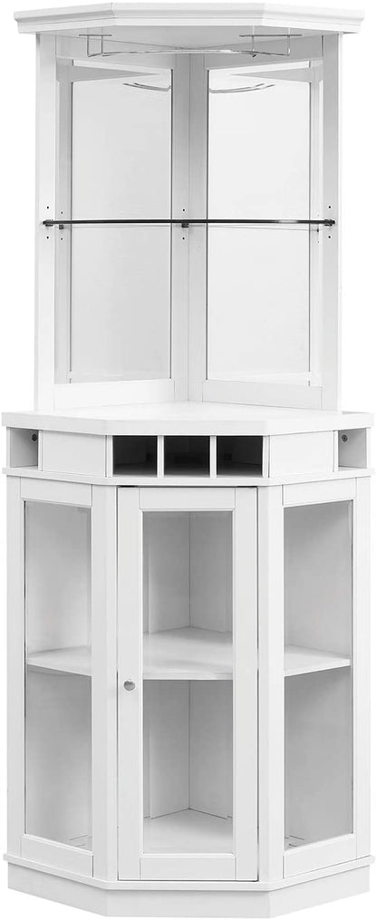 Bar Cabinet: Corner Bar Unit with Shelves