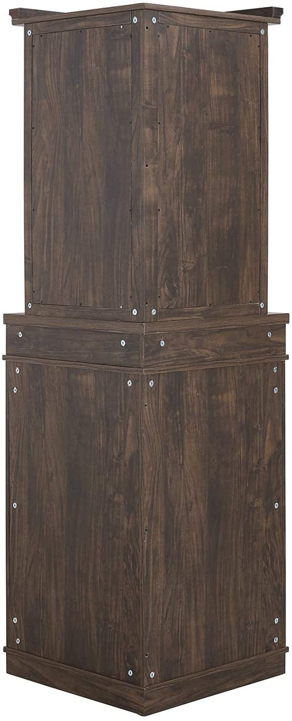Bar Cabinet: Corner Bar Unit with Shelves