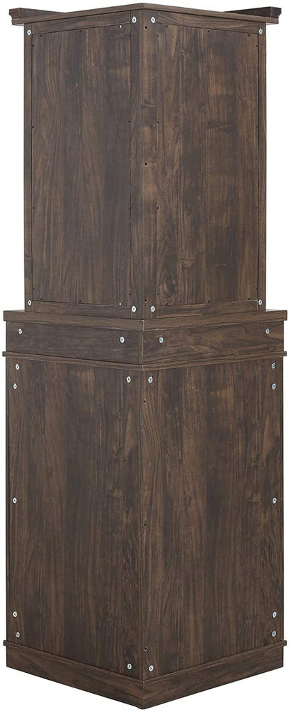 Bar Cabinet: Corner Bar Unit with Shelves