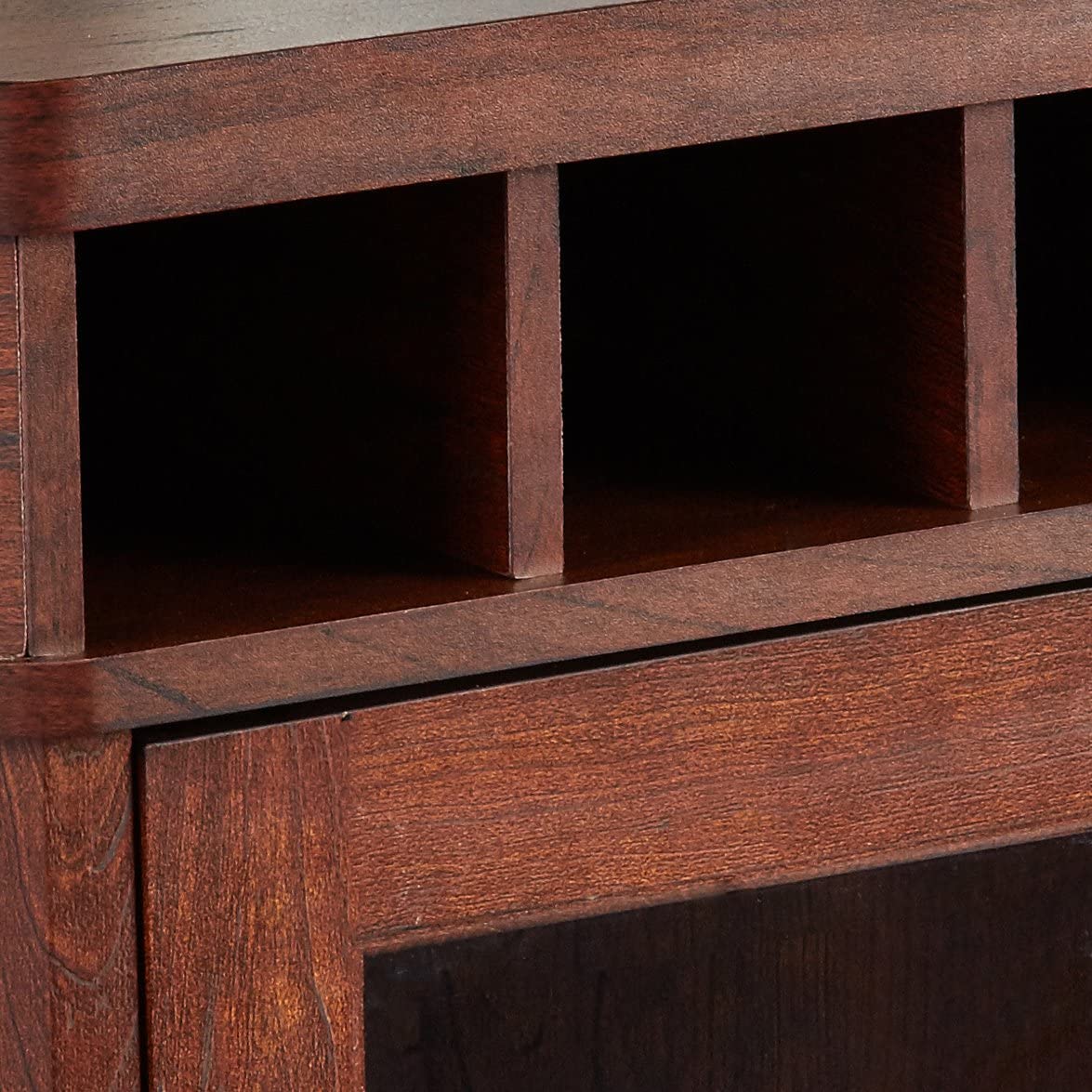 Bar Cabinet: Corner Bar Unit with Shelves