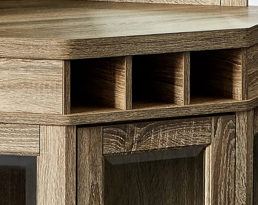 Bar Cabinet: Corner Bar Unit with Shelves