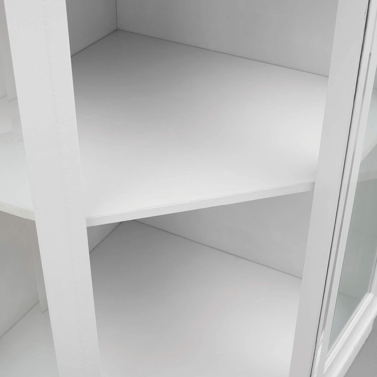 Bar Cabinet: Corner Bar Unit with Shelves