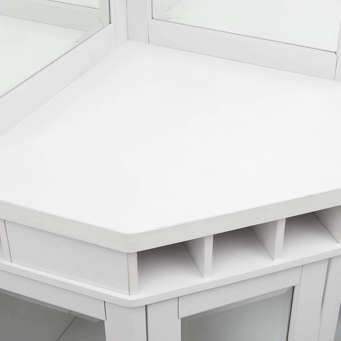 Bar Cabinet: Corner Bar Unit with Shelves