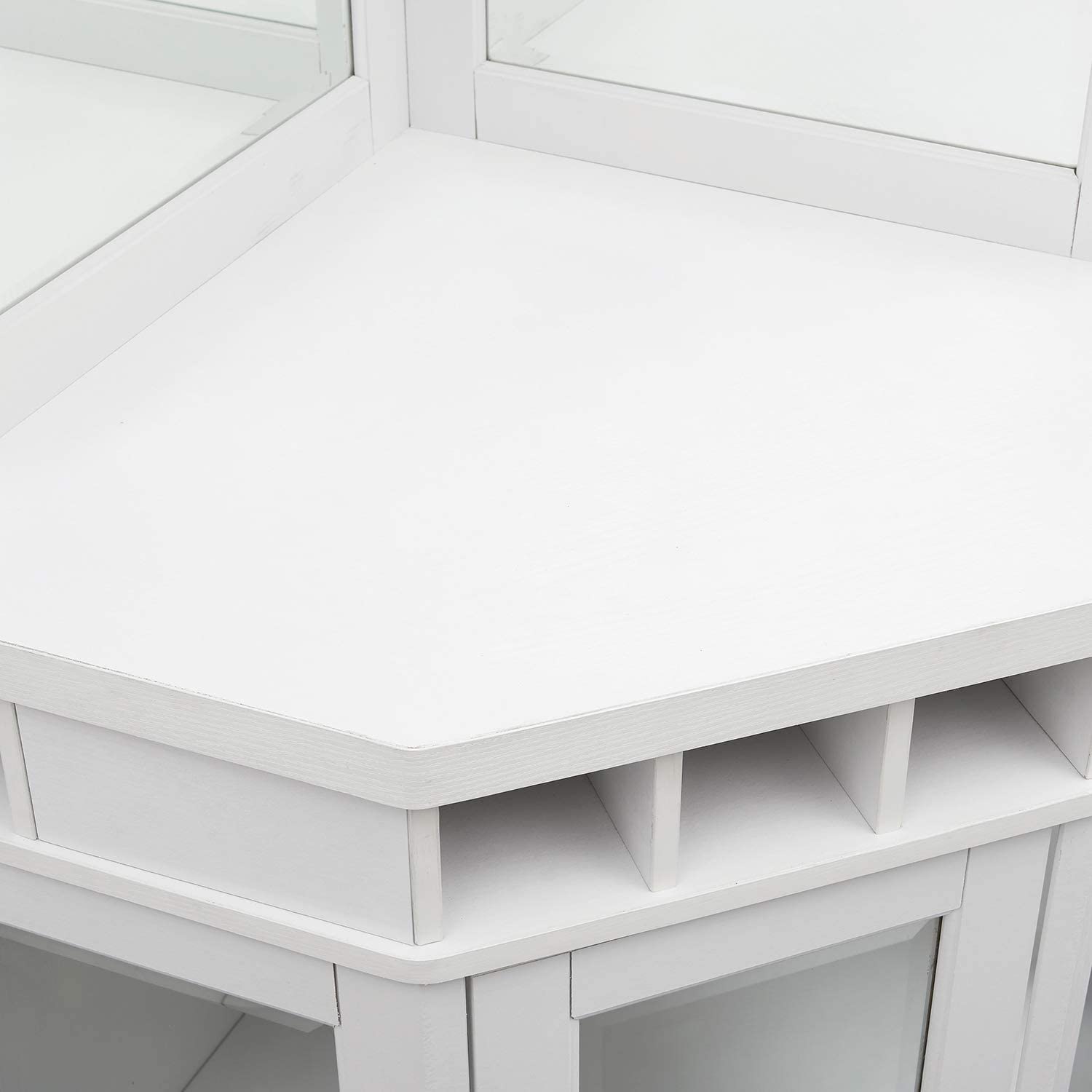 Bar Cabinet: Corner Bar Unit with Shelves
