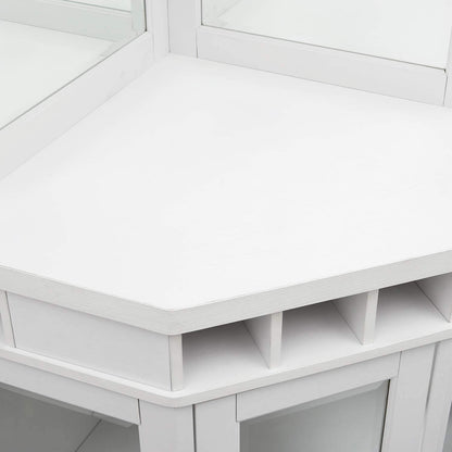 Bar Cabinet: Corner Bar Unit with Shelves