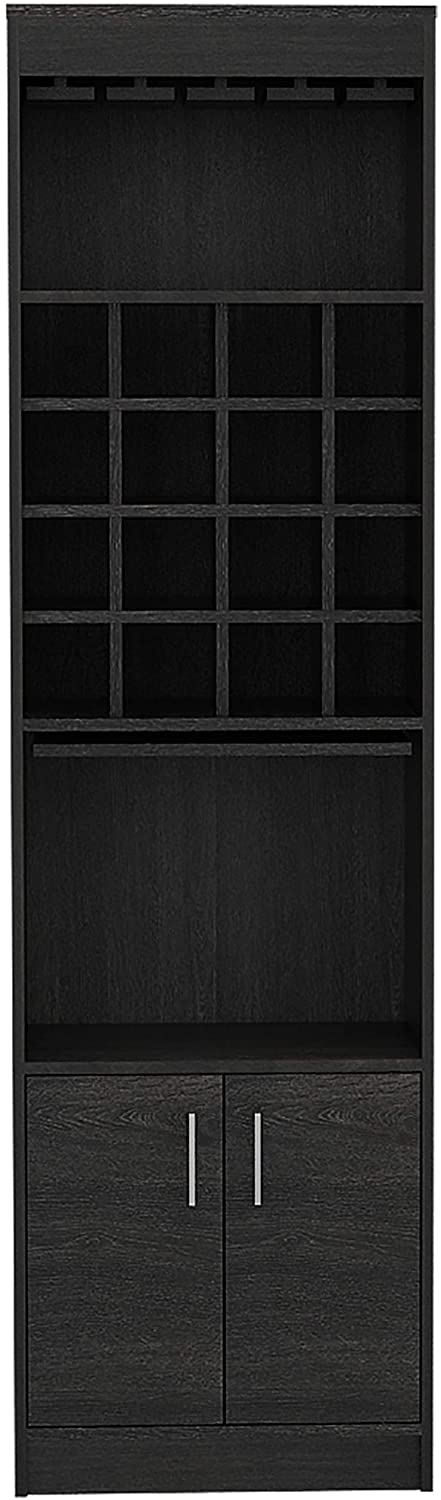 Bar Cabinet: Modern Espresso Finished Bar Cabinet