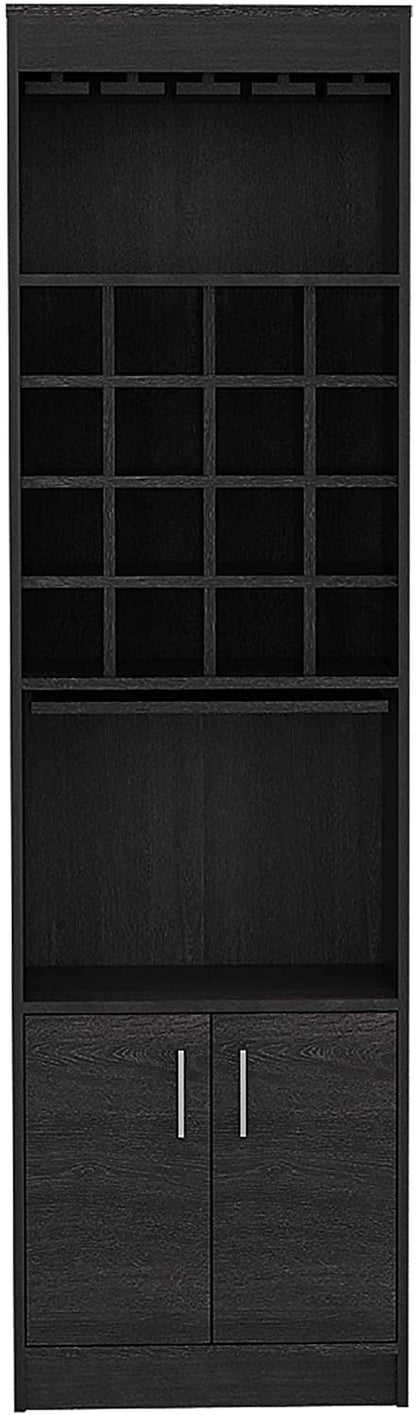 Bar Cabinet: Modern Espresso Finished Bar Cabinet