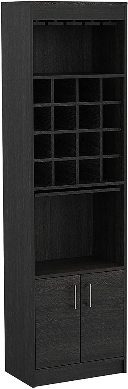 Bar Cabinet: Modern Espresso Finished Bar Cabinet