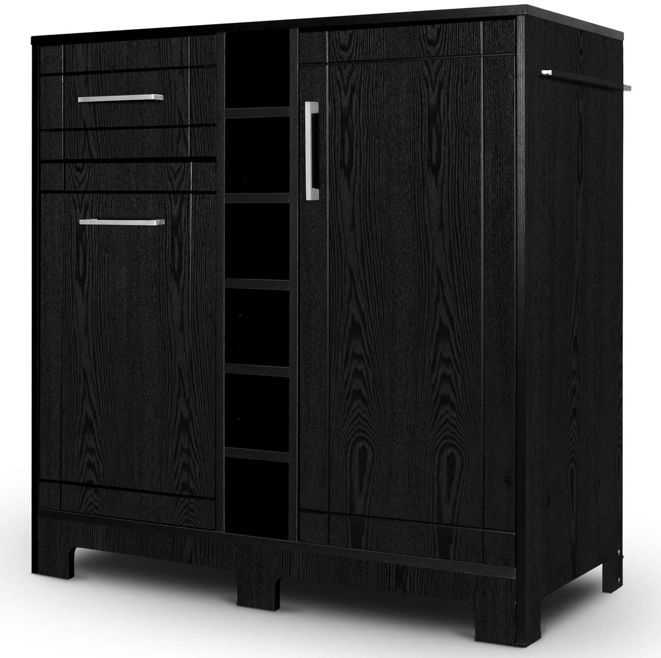 Bar Cabinet: Modern MDF Wood Wine Bottle Bar Storage Cabinet 