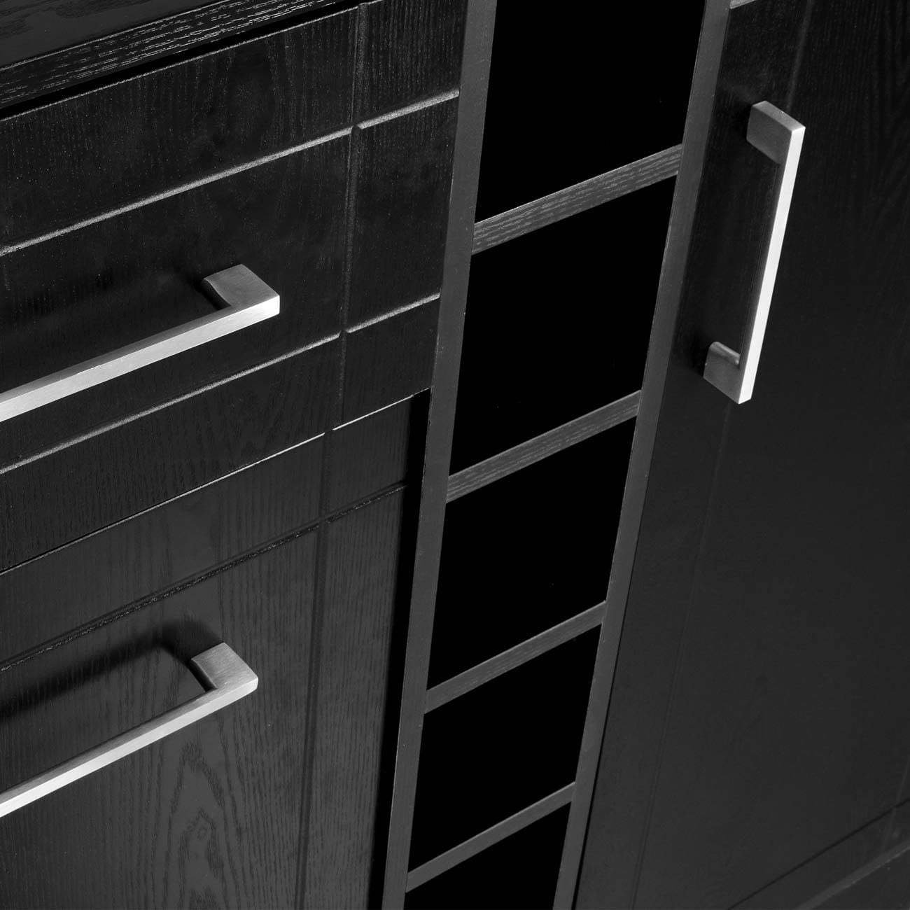 Bar Cabinet: Modern MDF Wood Wine Bottle Bar Storage Cabinet 