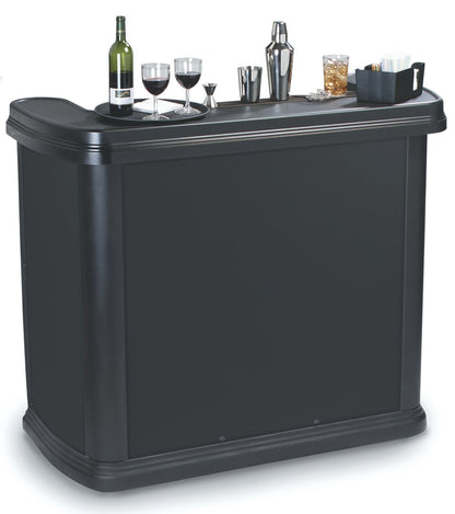 Bar Cabinet: Portable High Top Entertainment Bar, Black 