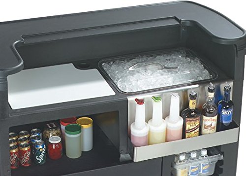 Bar Cabinet: Portable High Top Entertainment Bar, Black 