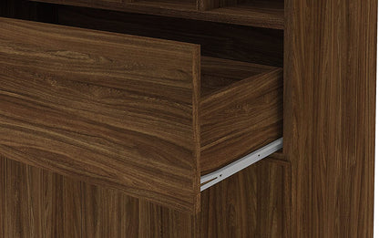 Bar Cabinet: Salamanca Bar Cabinet with 2 Doors and 1 Drawer, Dark Brown 