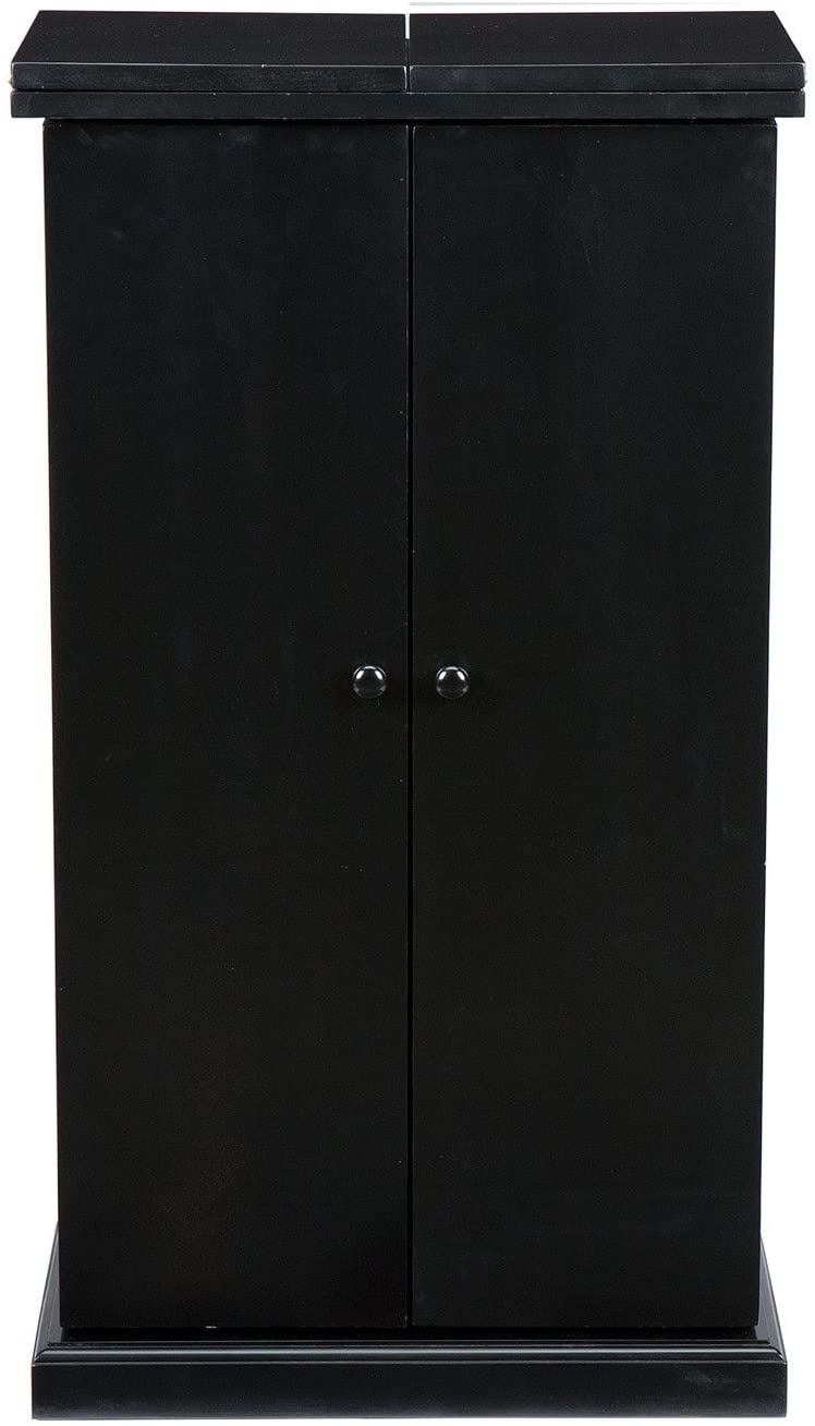 Bar Cabinet: Space Saving Fold Away Bar Cabinet, Black