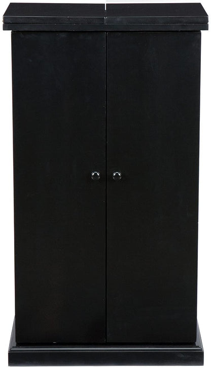 Bar Cabinet: Space Saving Fold Away Bar Cabinet, Black