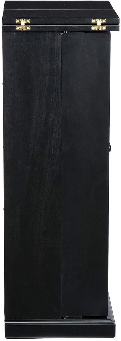 Bar Cabinet: Space Saving Fold Away Bar Cabinet, Black