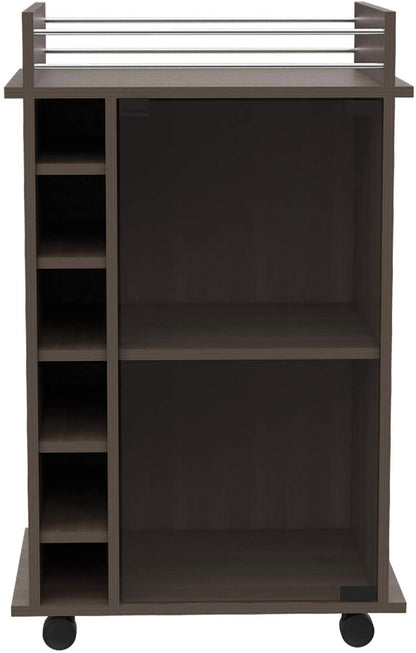 Bar Cabinet: Wine and Liquor Bar Storage Display Cabinet Cart