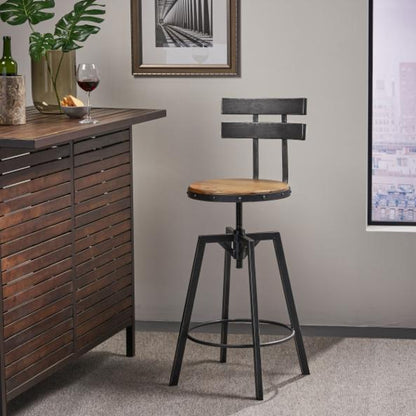 Bar Chair: Black Brush Bar Stool